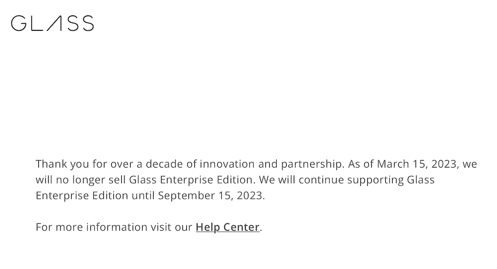 Google прекратил продажу очков дополненной реальности Glass Enterprise Edition