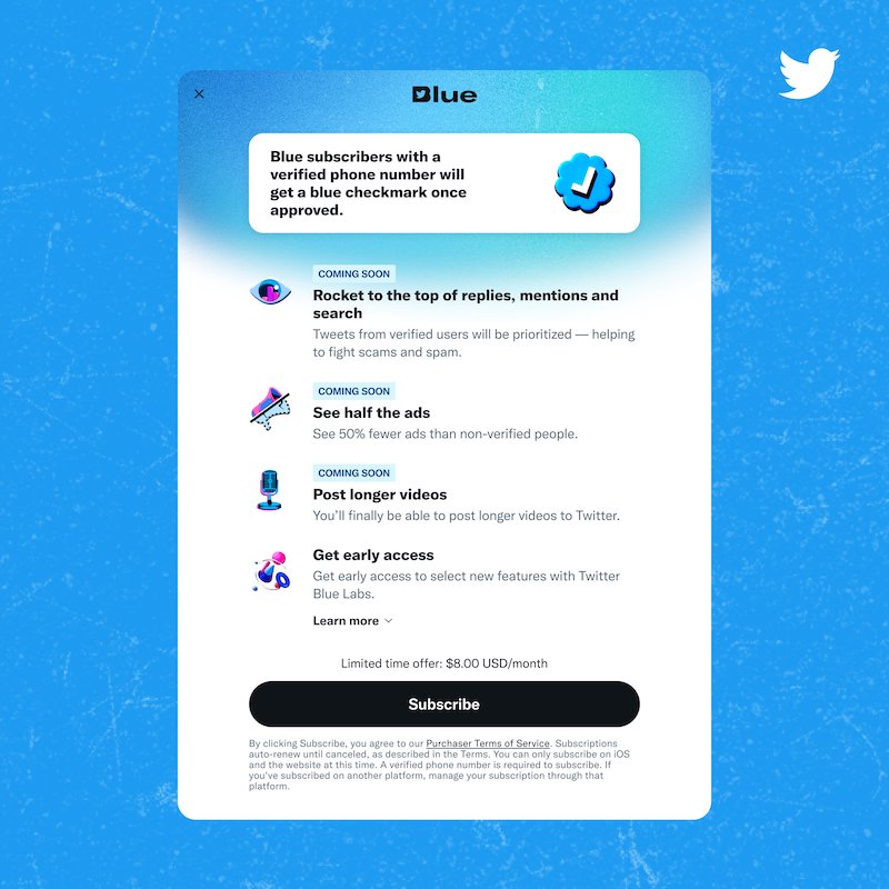 Twitter перезапустил Twitter Blue