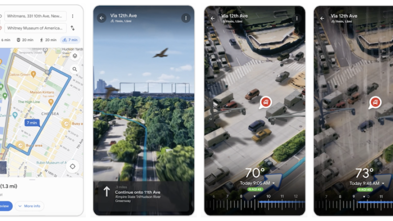 На картах Google появился просмотр маршрутов в иммерсивном режиме