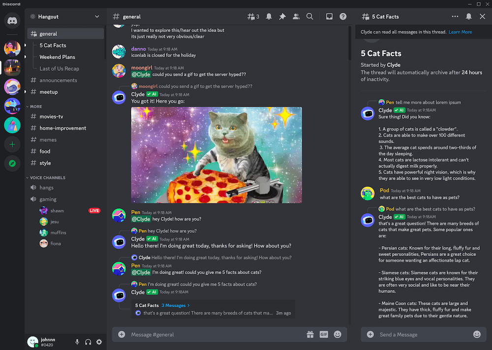 Discord внедряет искусственный интеллект на каждый сервер